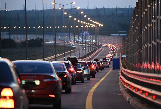 Russia Crimea Traffic Jam