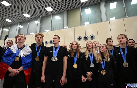 Russia World Aquatics Championships Athletes Arrival
