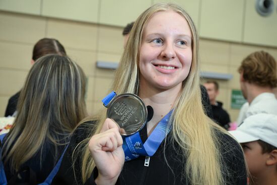 Russia World Aquatics Championships Athletes Arrival