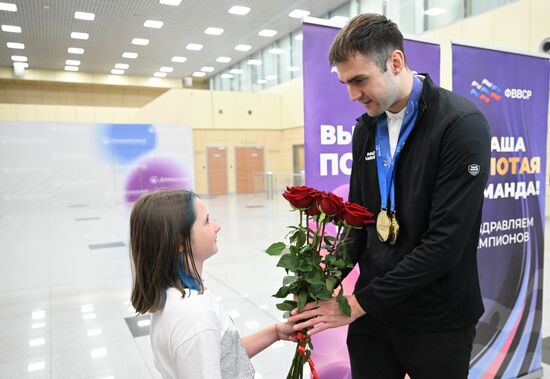 Russia World Aquatics Championships Athletes Arrival
