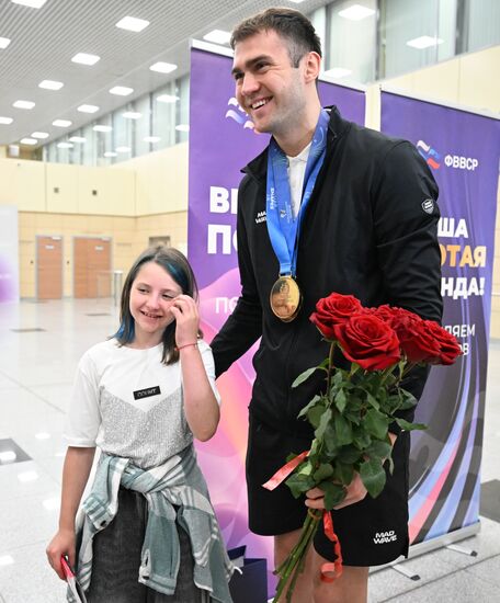 Russia World Aquatics Championships Athletes Arrival