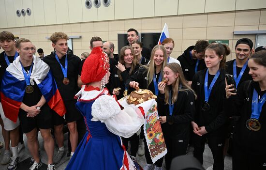 Russia World Aquatics Championships Athletes Arrival