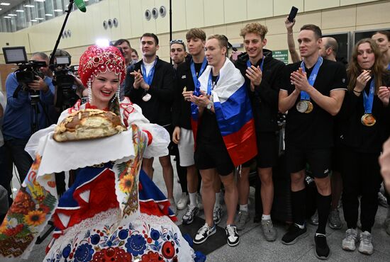 Russia World Aquatics Championships Athletes Arrival