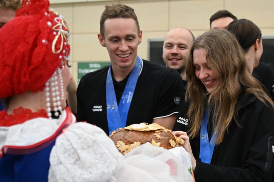 Russia World Aquatics Championships Athletes Arrival