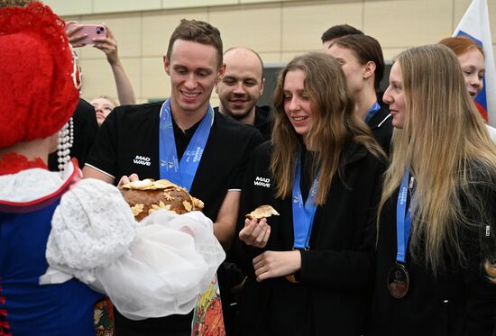 Russia World Aquatics Championships Athletes Arrival