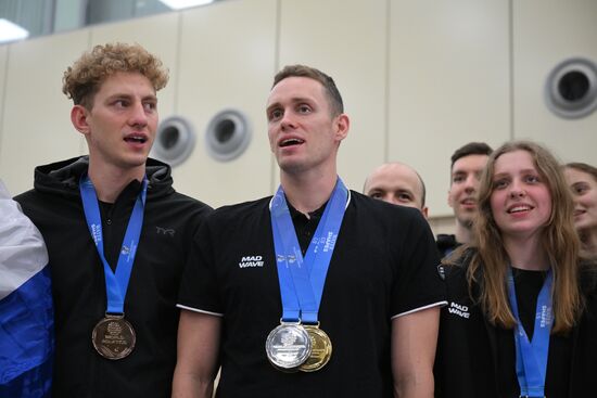 Russia World Aquatics Championships Athletes Arrival