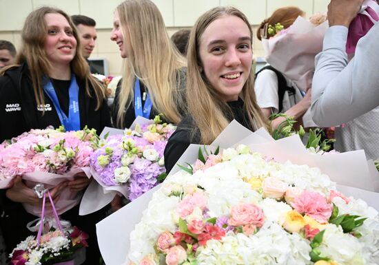 Russia World Aquatics Championships Athletes Arrival