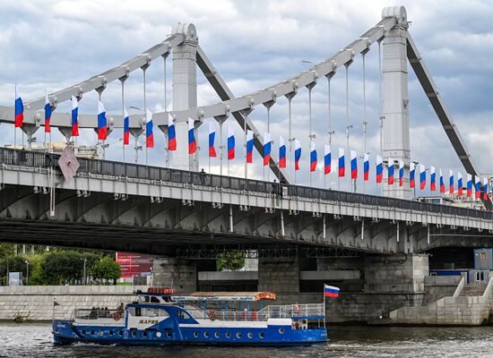 Russia National Flag Day Preparations