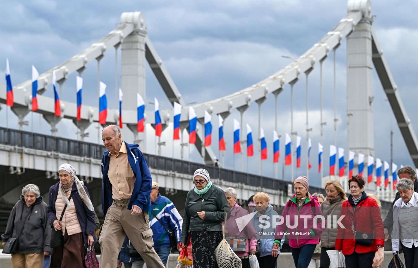 Russia National Flag Day Preparations