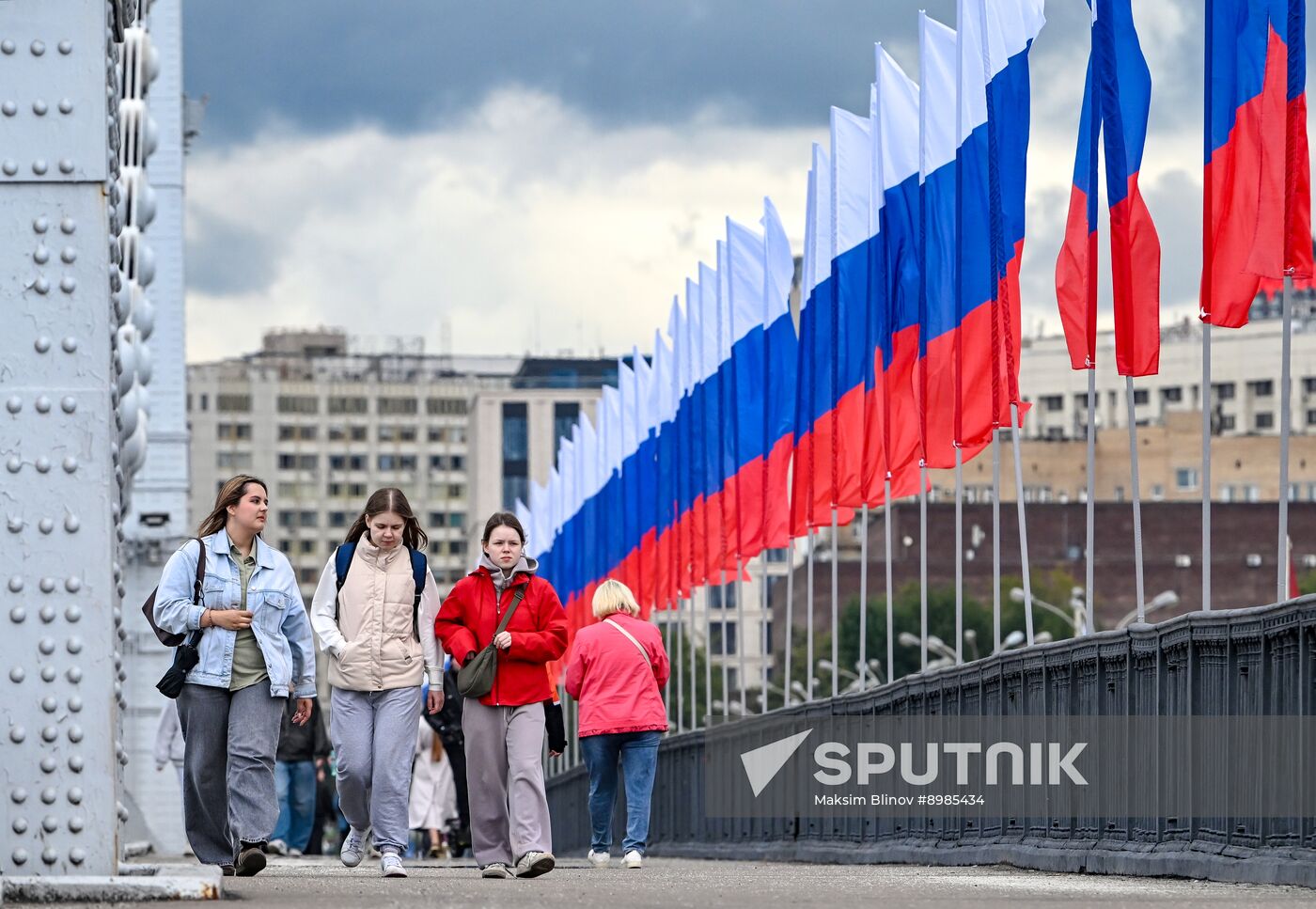Russia National Flag Day Preparations