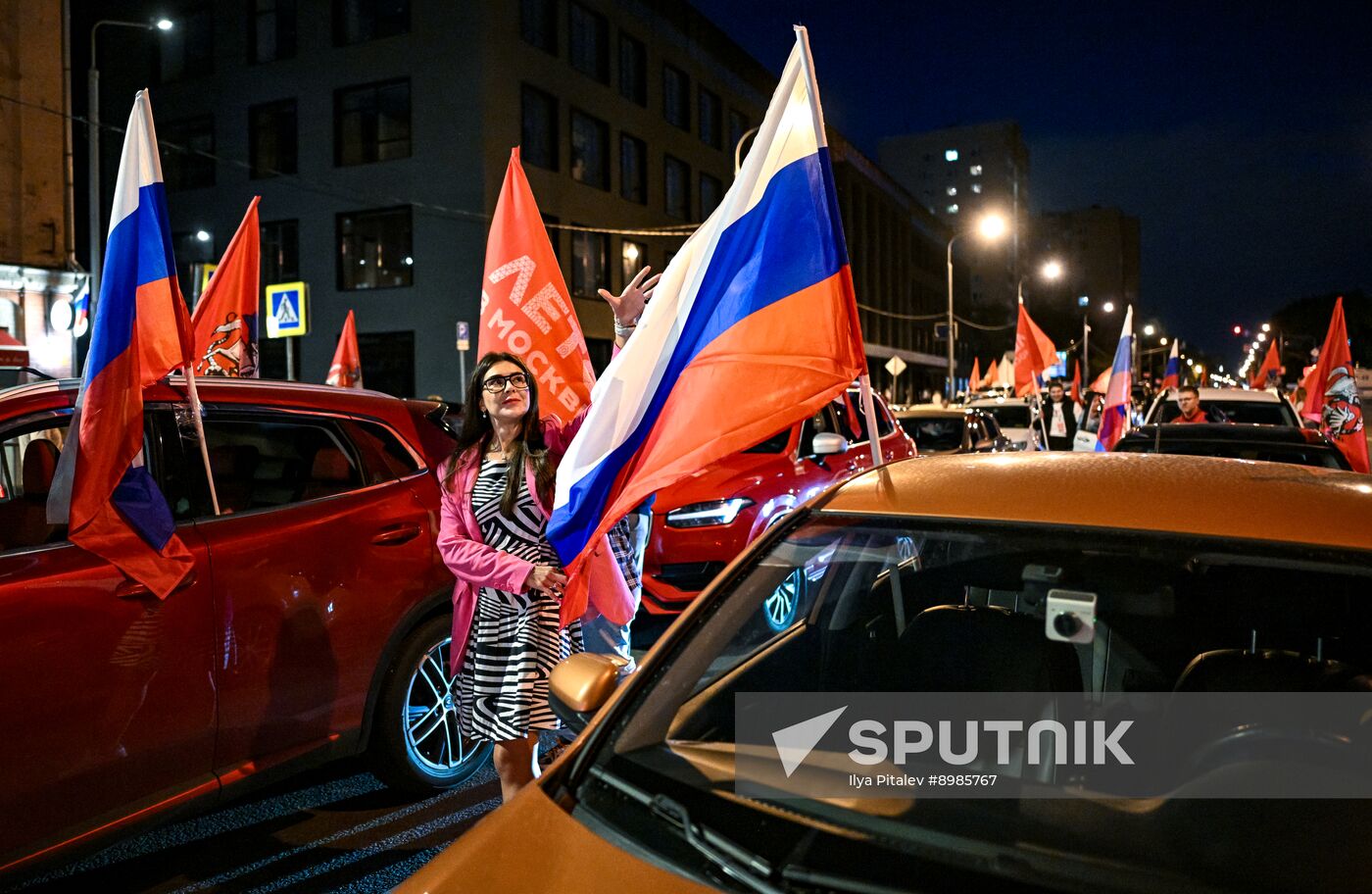Russia National Flag Day Car Rally