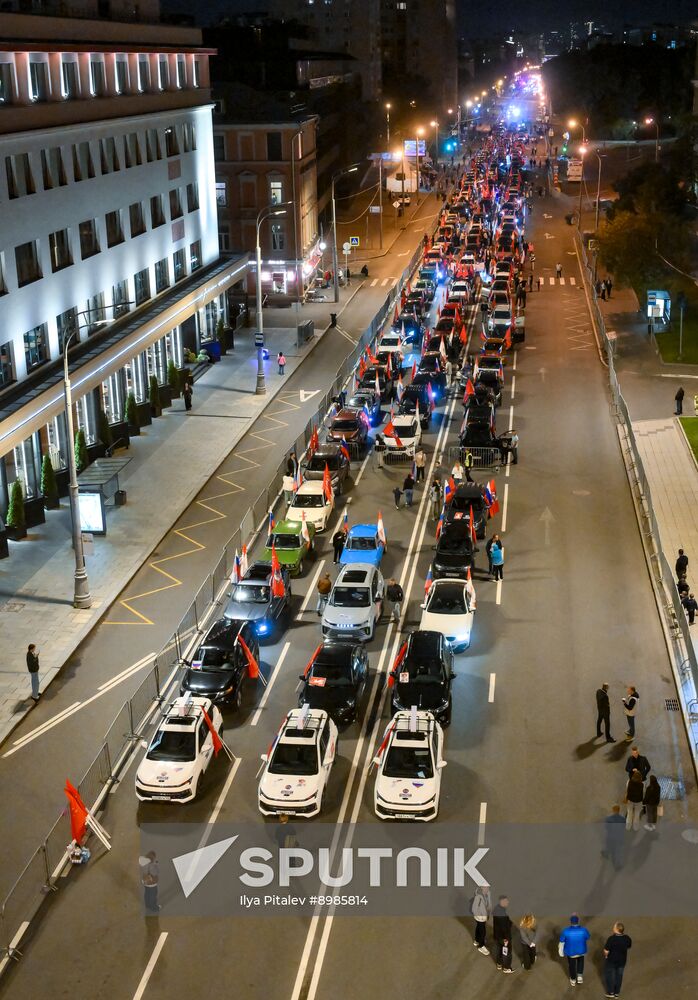 Russia National Flag Day Car Rally