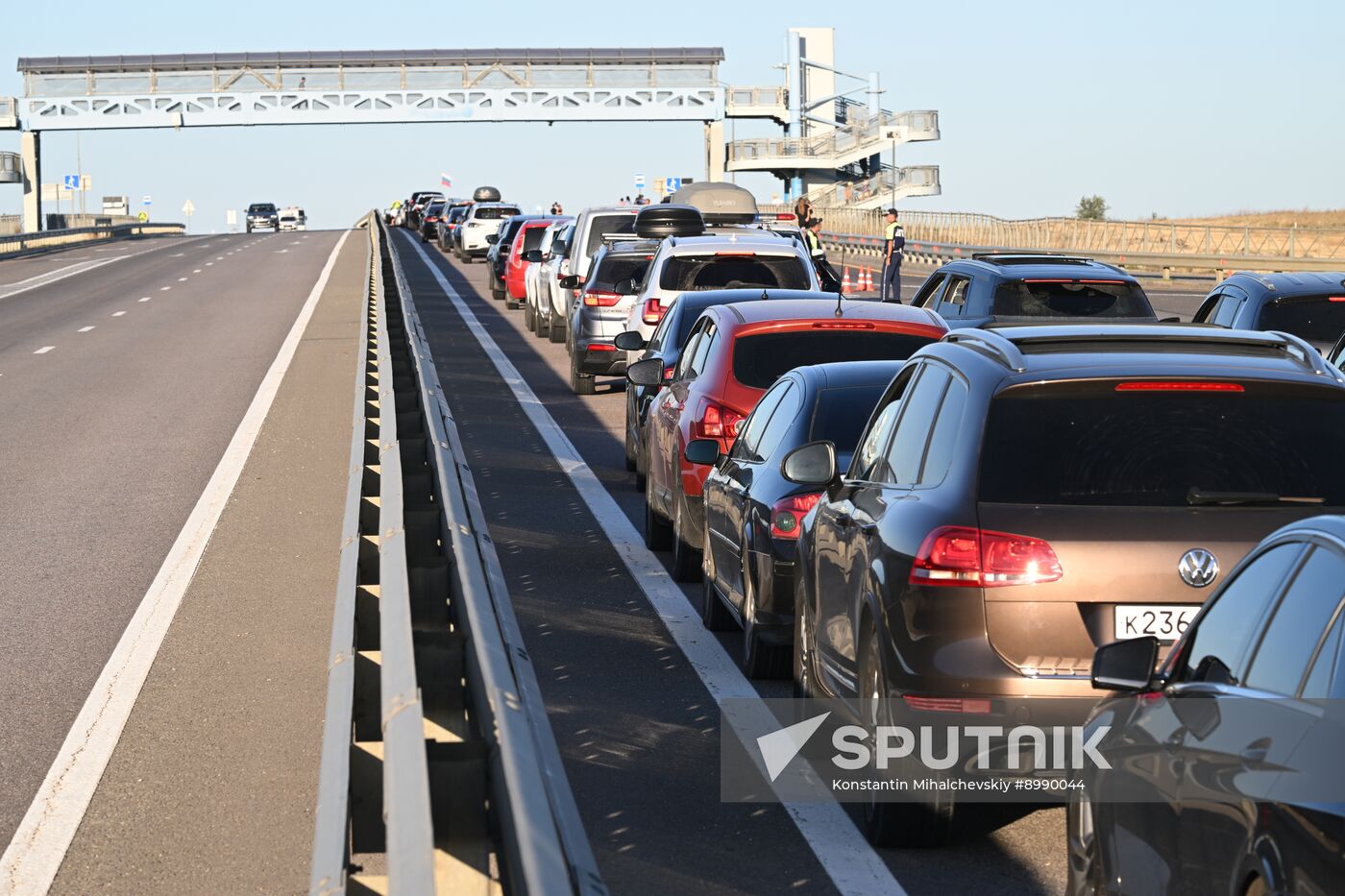 Russia Crimea Traffic Jam