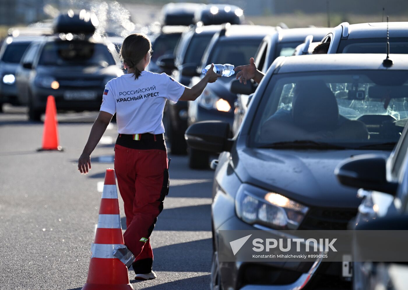 Russia Crimea Traffic Jam