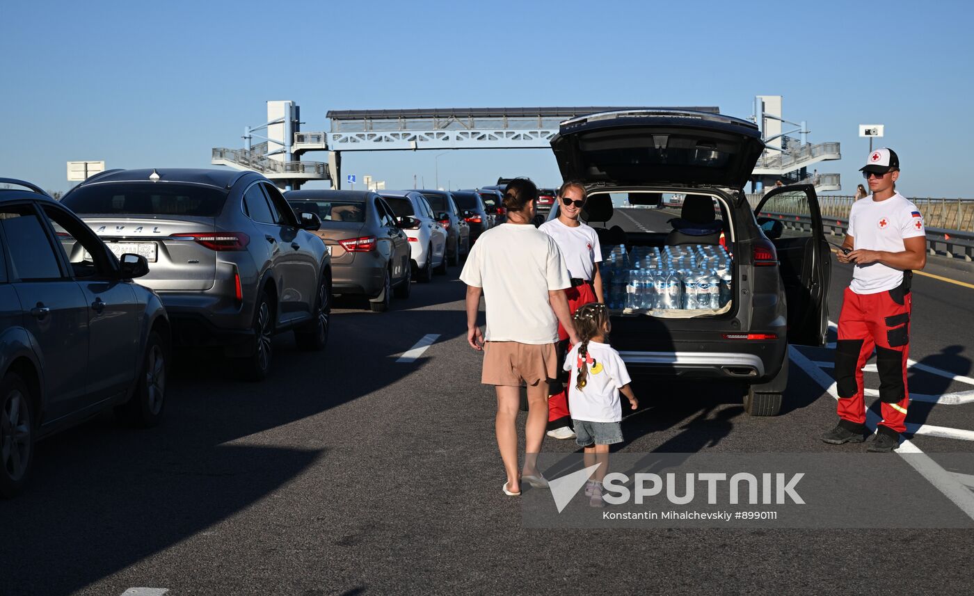 Russia Crimea Traffic Jam