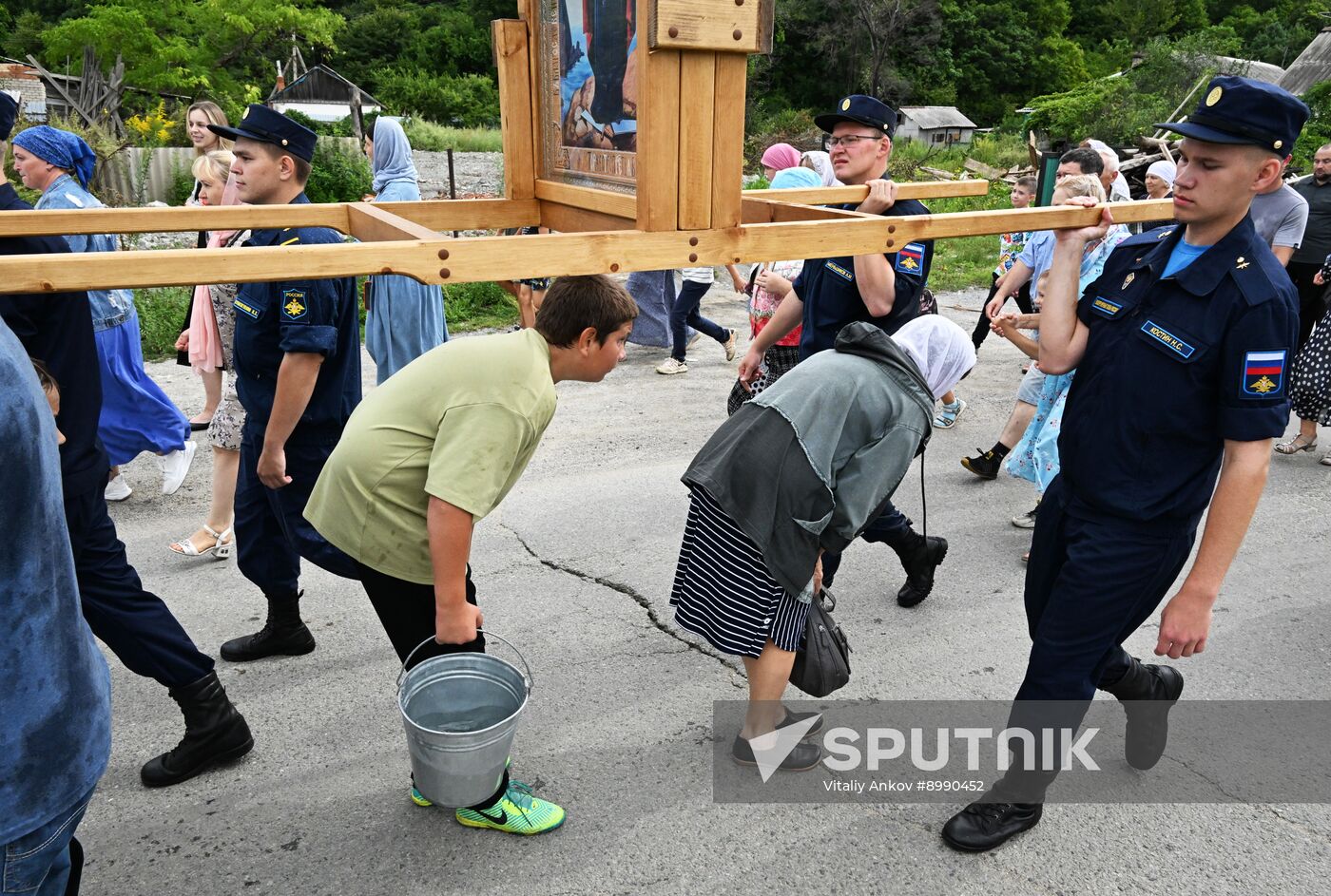 Russia Floods Religious Procession