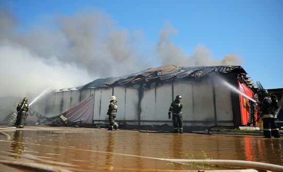 Russia Market Fire