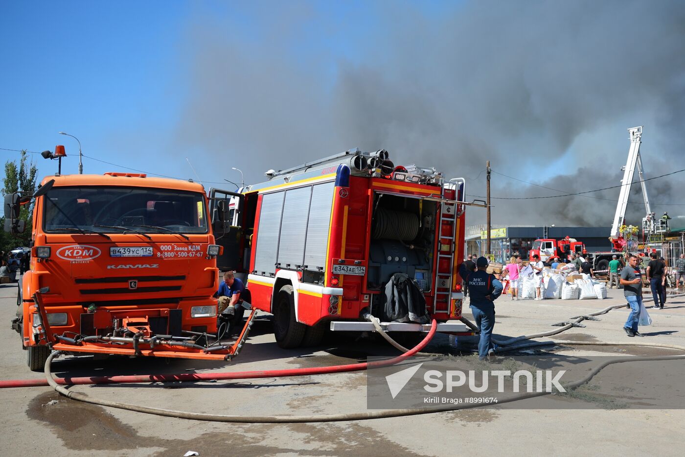 Russia Market Fire