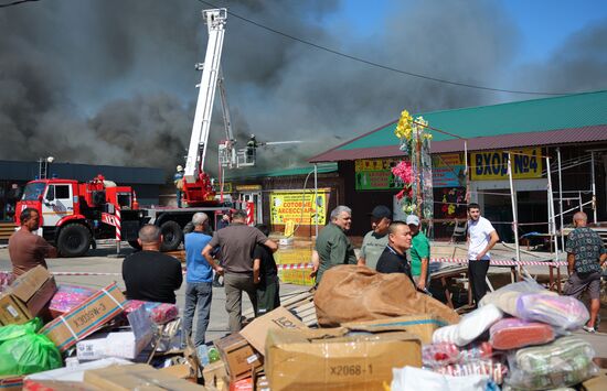 Russia Market Fire