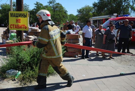 Russia Market Fire