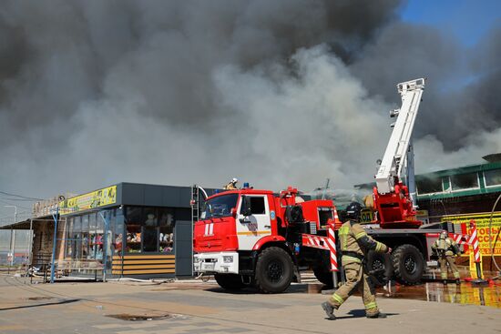Russia Market Fire
