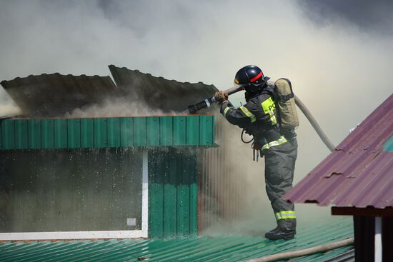 Russia Market Fire