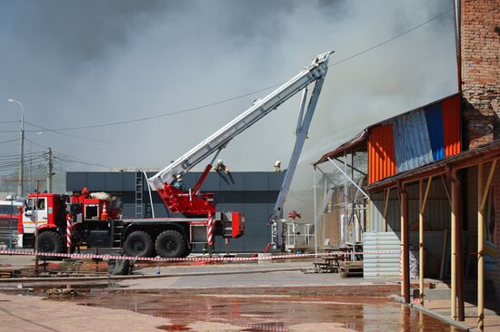 Russia Market Fire