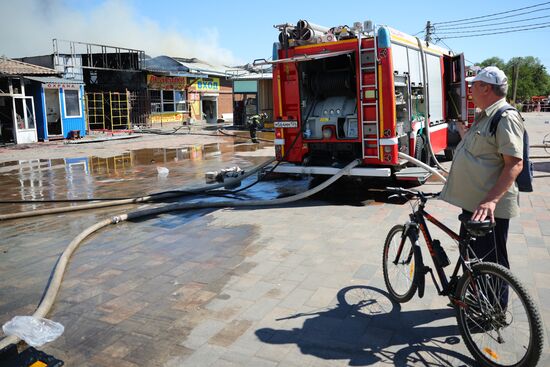 Russia Market Fire