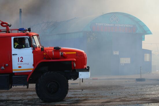 Russia Market Fire