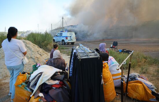 Russia Market Fire
