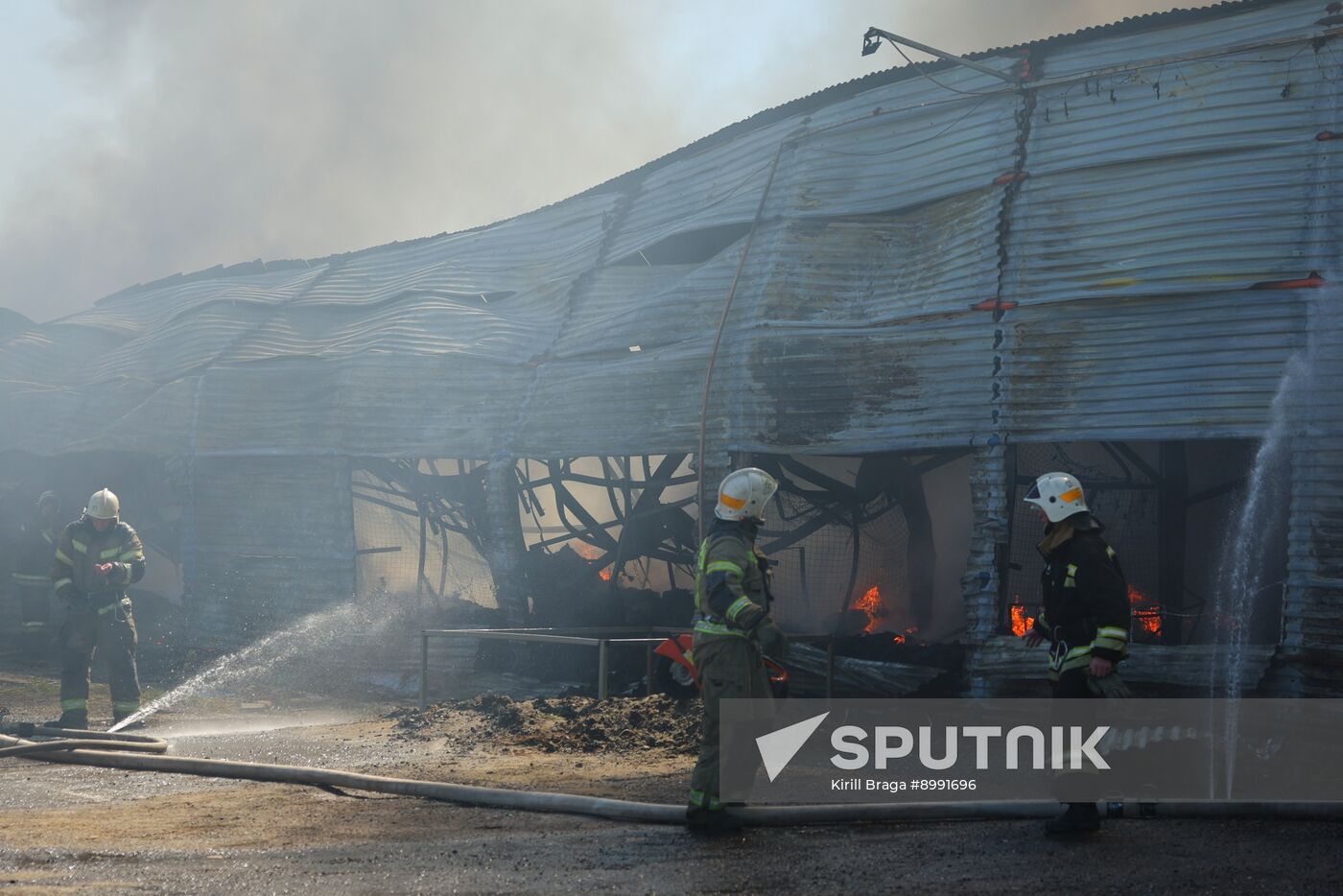 Russia Market Fire