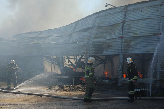 Russia Market Fire
