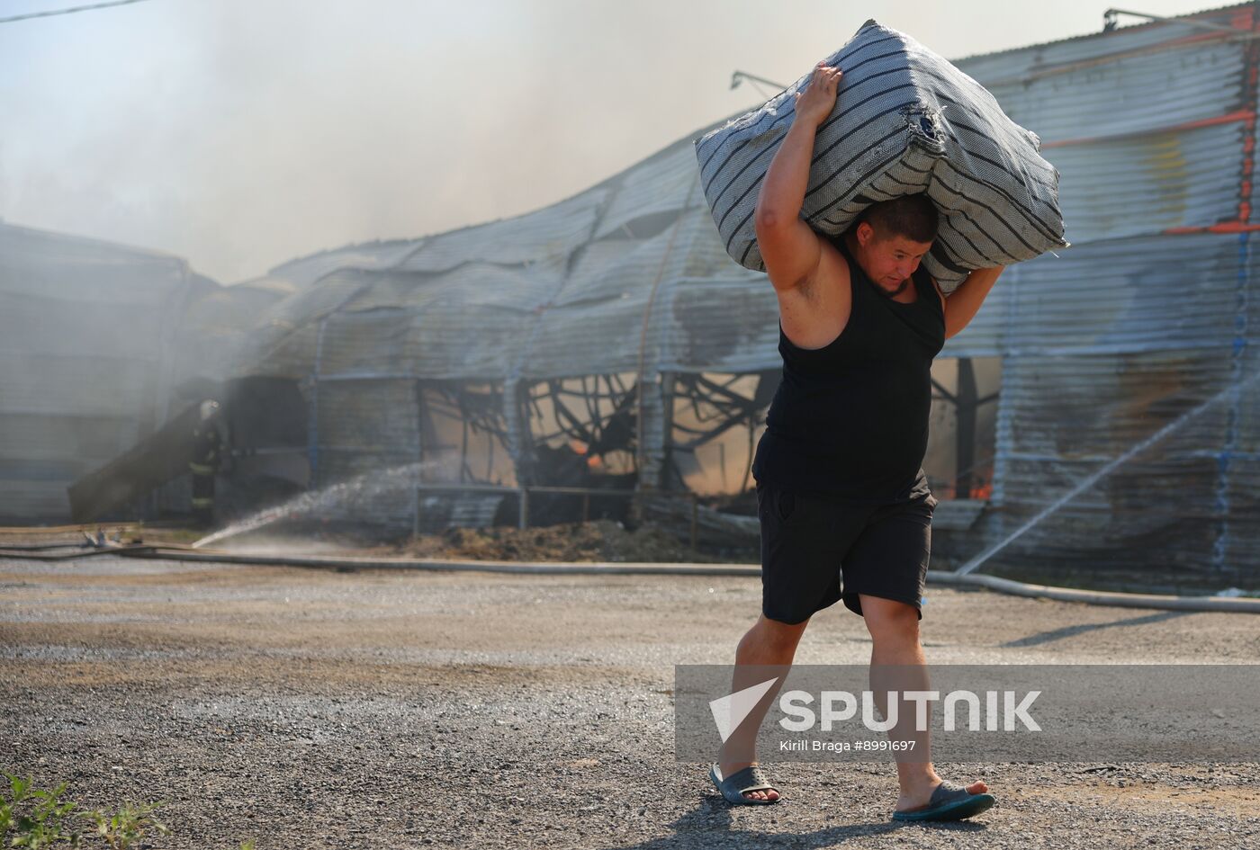 Russia Market Fire