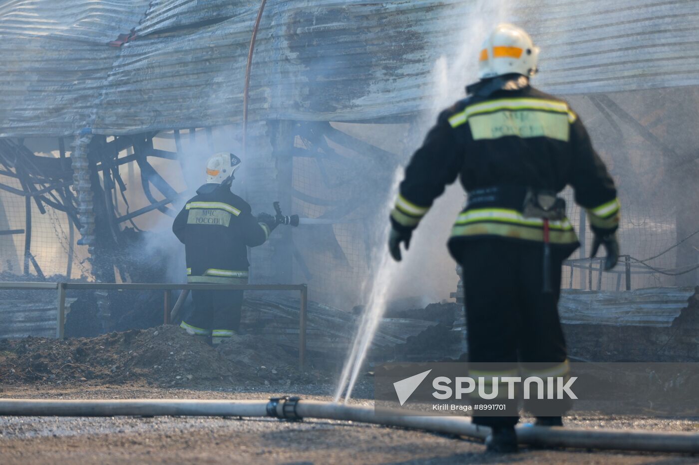 Russia Market Fire