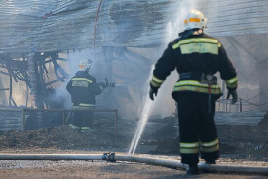 Russia Market Fire
