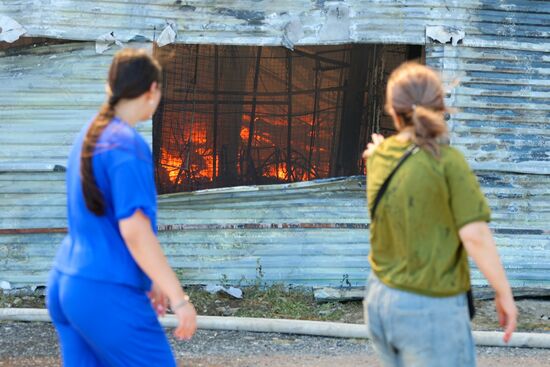 Russia Market Fire