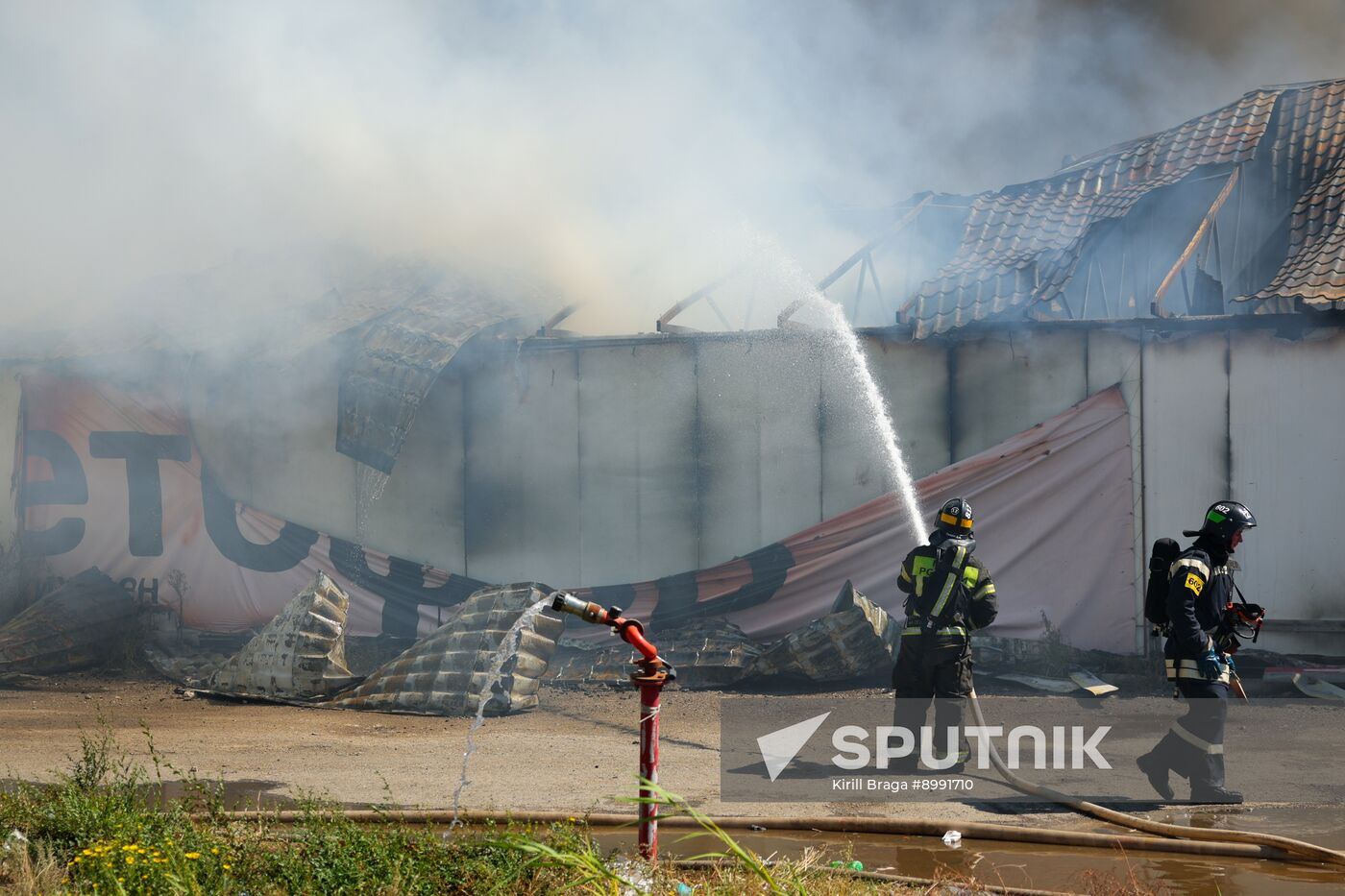 Russia Market Fire