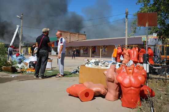 Russia Market Fire