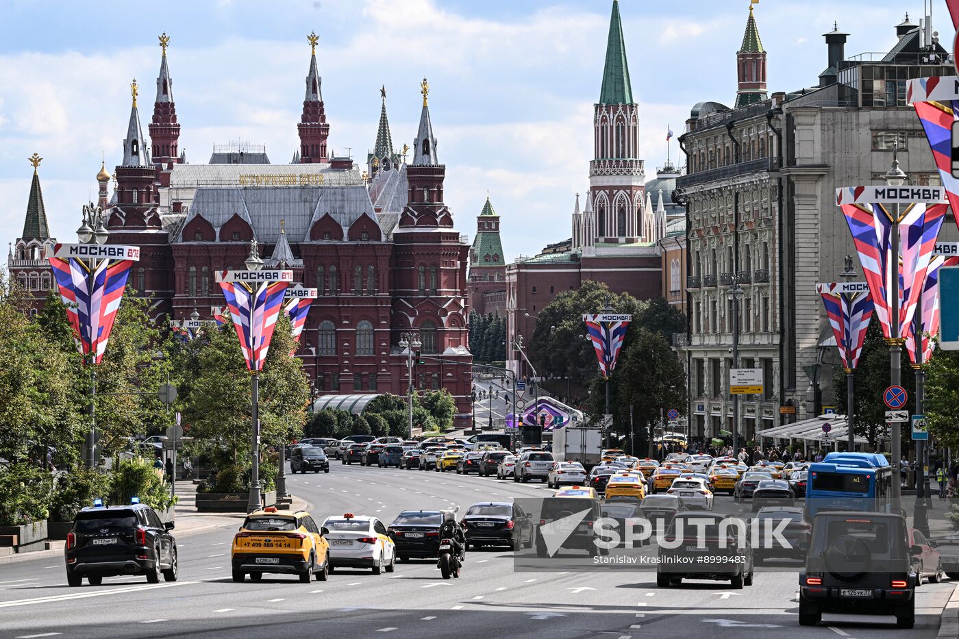 Russia Moscow City Day Preparations