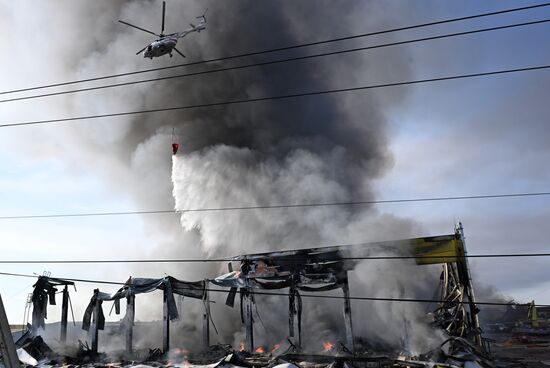 Russia Warehouse Fire