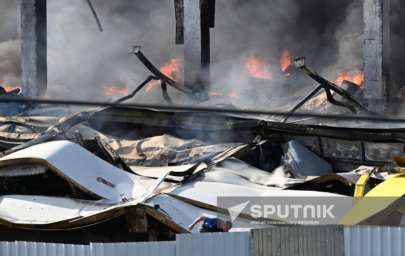 Russia Warehouse Fire