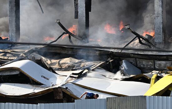 Russia Warehouse Fire
