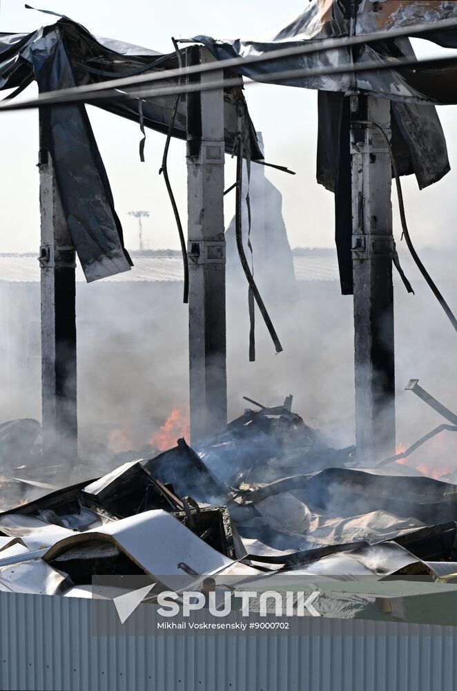 Russia Warehouse Fire