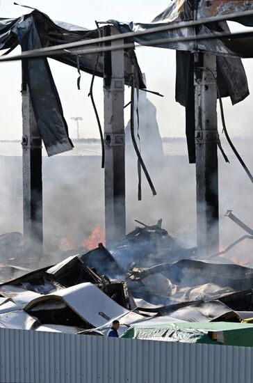 Russia Warehouse Fire