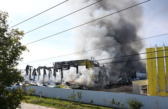 Russia Warehouse Fire