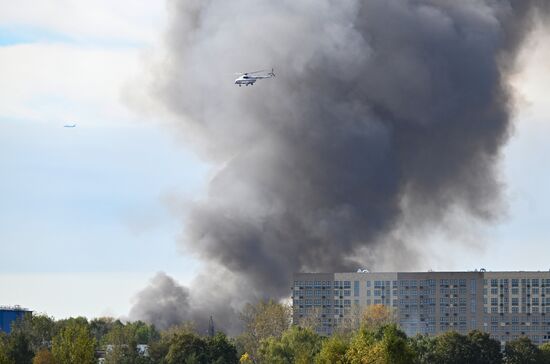 Russia Warehouse Fire