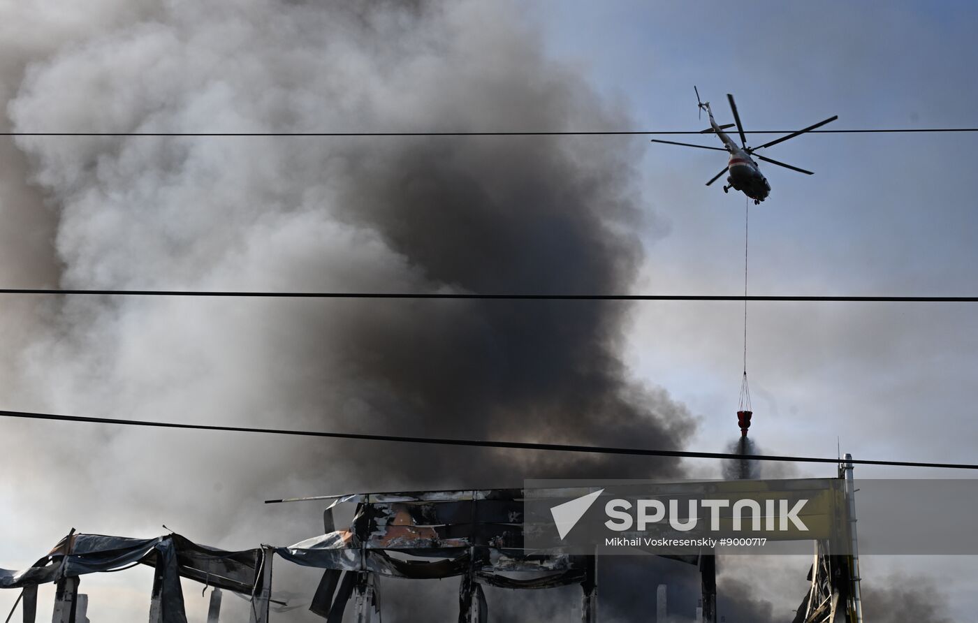 Russia Warehouse Fire