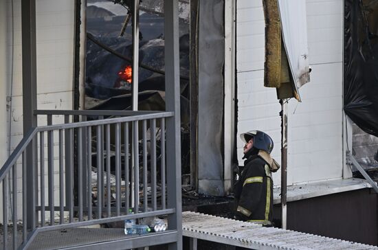Russia Warehouse Fire
