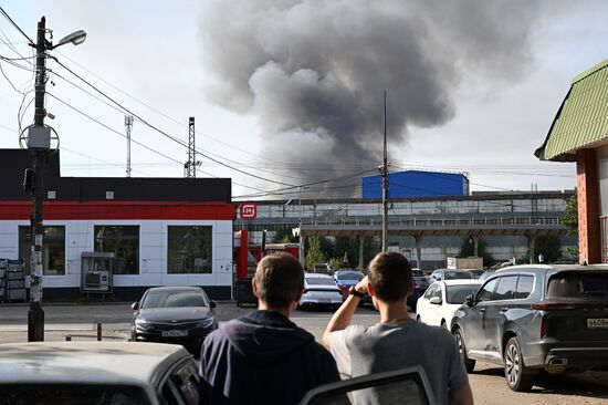 Russia Warehouse Fire