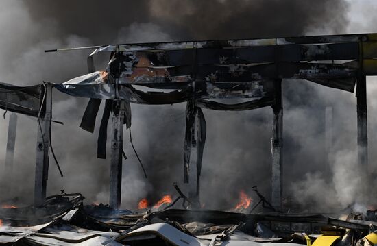 Russia Warehouse Fire